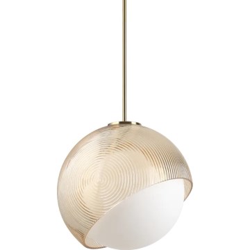 Ideal Lux - pakabinamas šviestuvas ant laido BLOOM 1xE27/42W/230V, skersmuo 30 cm, auksinė / dūminė smėlio spalva
