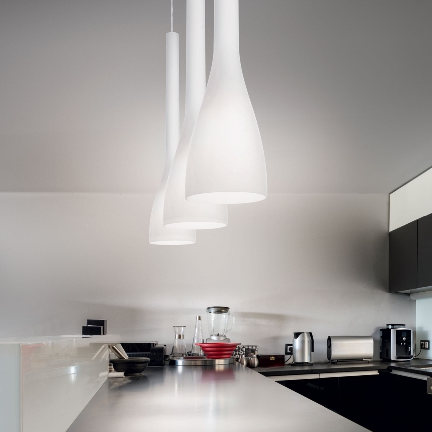 Ideal Lux - Pakabinamas šviestuvas ant laido FLUT 1xE14/40W/230V, skersmuo 10,5 cm, baltas