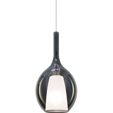 Ideal Lux - pakabinamas šviestuvas ant laido KALIQUE 1xE27/42W/230V, skersmuo 18 cm, dūminė juoda