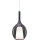 Ideal Lux - pakabinamas šviestuvas ant laido KALIQUE 1xE27/42W/230V, skersmuo 18 cm, dūminė juoda