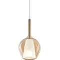 Ideal Lux - Pakabinamas šviestuvas ant laido KALIQUE 1xE27/42W/230V, skersmuo 18 cm, dūminė smėlinė