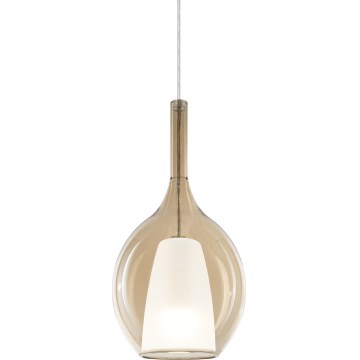 Ideal Lux - Pakabinamas šviestuvas ant laido KALIQUE 1xE27/42W/230V Ø 18 cm dūminė smėlio spalva