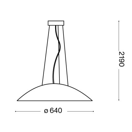 Ideal Lux - pakabinamas šviestuvas ant laido LENA, 3xE27/60W/230V, skers. 64 cm, balta