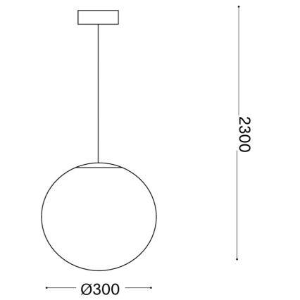 Ideal Lux - Pakabinamas šviestuvas ant laido MAPA 1xE27/42W/230V skersmuo 30 cm baltas
