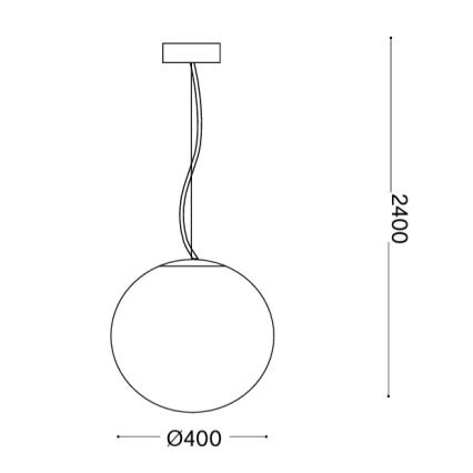 Ideal Lux - Pakabinamas šviestuvas ant laido MAPA 1xE27/42W/230V skersmuo 40 cm baltas