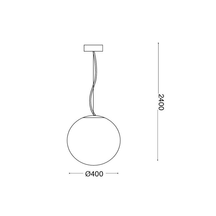Ideal Lux - Pakabinamas šviestuvas ant laido MAPA 1xE27/42W/230V skersmuo 40 cm baltas