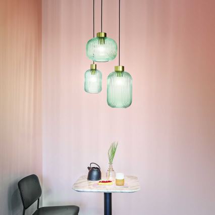 Ideal Lux - Pakabinamas šviestuvas ant laido MINT 1xE27/60W/230V skersmuo 14 cm žalia
