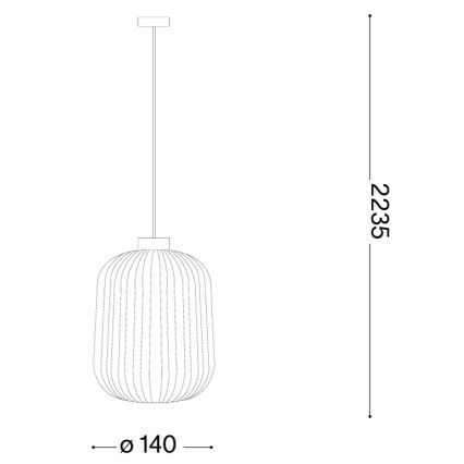 Ideal Lux - Pakabinamas šviestuvas ant laido MINT 1xE27/60W/230V skersmuo 14 cm žalia