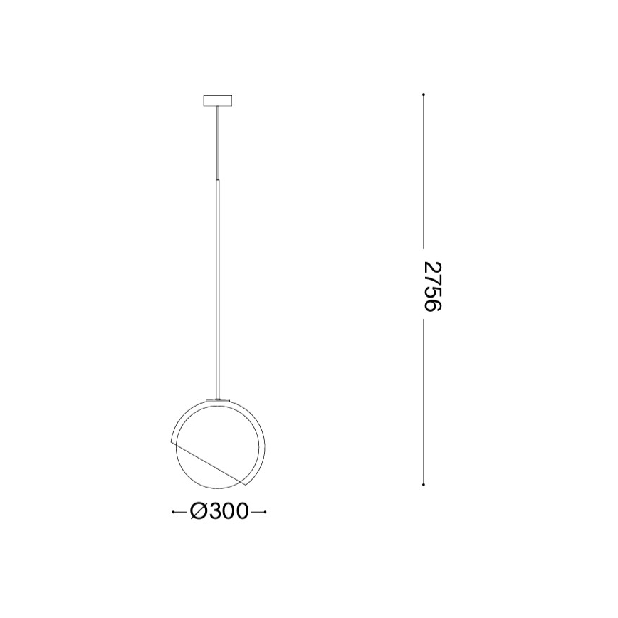Ideal Lux - pakabinamas šviestuvas BLOOM ant laido 1xE27/42W/230V, skersmuo 30 cm, juodas