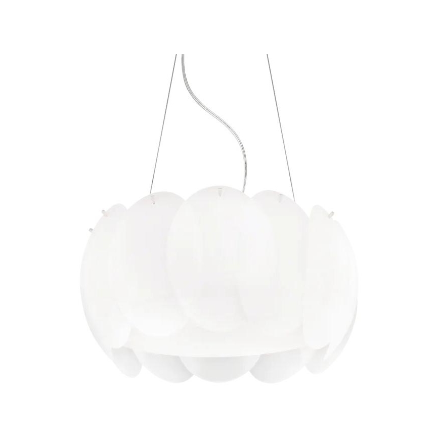 Ideal Lux - Pakabinamas šviestuvas OVALINO 5xE27/60W/230V, skersmuo 44 cm, baltas