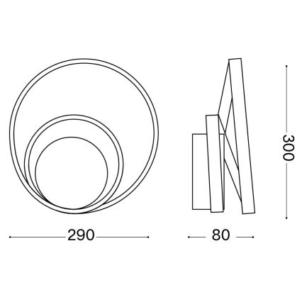 Ideal Lux - Reguliuojamas LED sieninis šviestuvas OZ LED/28W/230V CRI 90 baltas