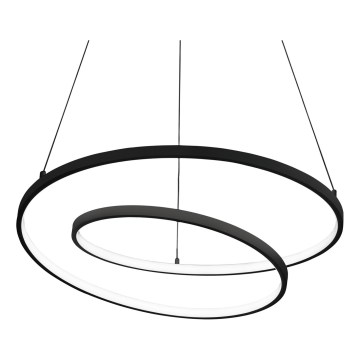 Ideal Lux - reguliuojamo ryškumo LED pakabinamas šviestuvas su kabeliu OZ LED/55W/230V pr. 80 cm CRI 90 juodas
