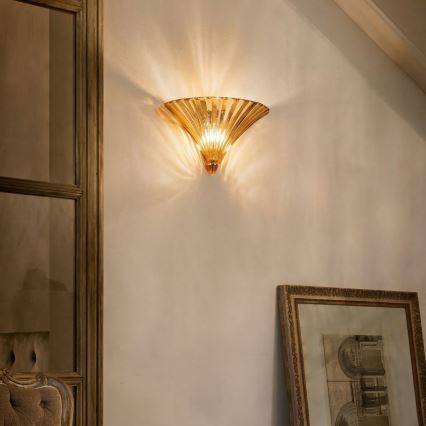 Ideal Lux - SANTA sieninis šviestuvas 1xE14/40W/230V auksinis