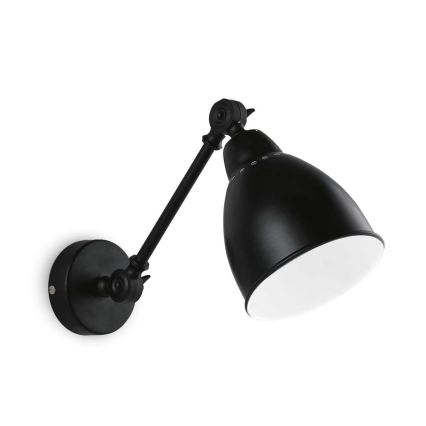 Ideal Lux - Sieninis šviestuvas 1xE27/60W/230V juoda