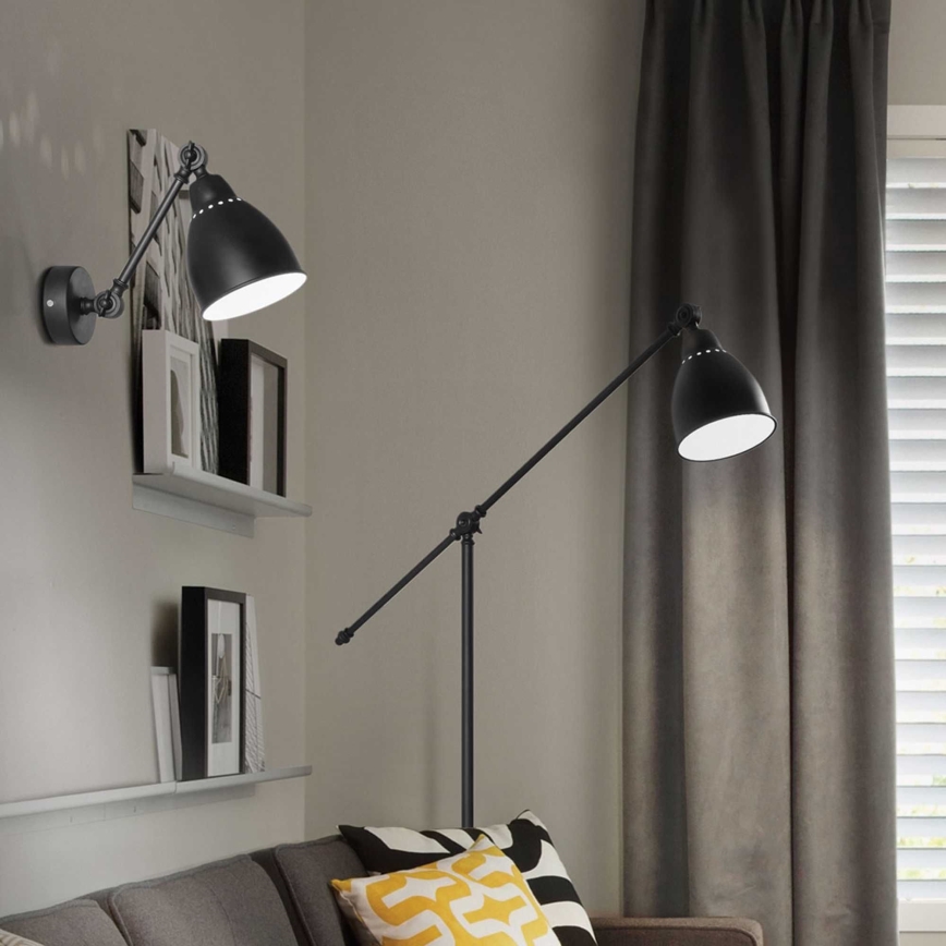 Ideal Lux - Sieninis šviestuvas 1xE27/60W/230V juoda