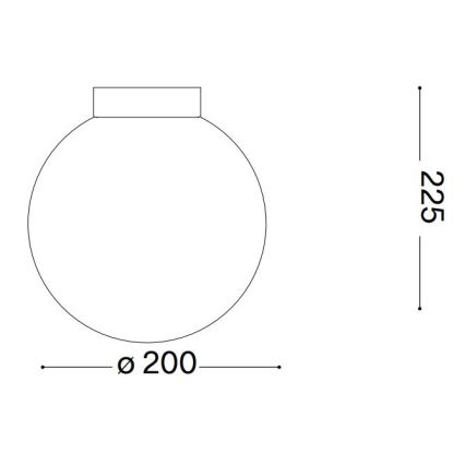 Ideal Lux - Sieninis šviestuvas CARTA 1xE27/25W/230V diametras 20 cm balta