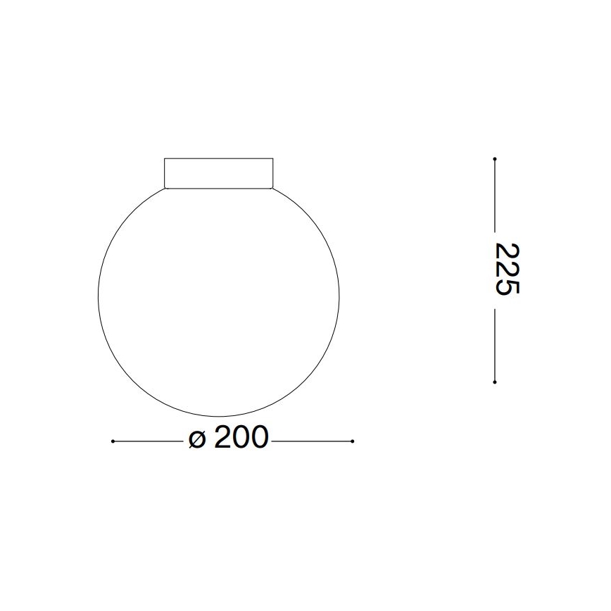 Ideal Lux - Sieninis šviestuvas CARTA 1xE27/25W/230V diametras 20 cm balta