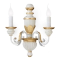 Ideal Lux - Sieninis šviestuvas FIRENZE 2xE14/40W/230V balta/auksas