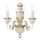 Ideal Lux - Sieninis šviestuvas FIRENZE 2xE14/40W/230V balta/auksas