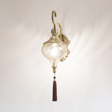 Ideal Lux - Sieninis šviestuvas HAREM 1xE27/42W/230V žalvaris