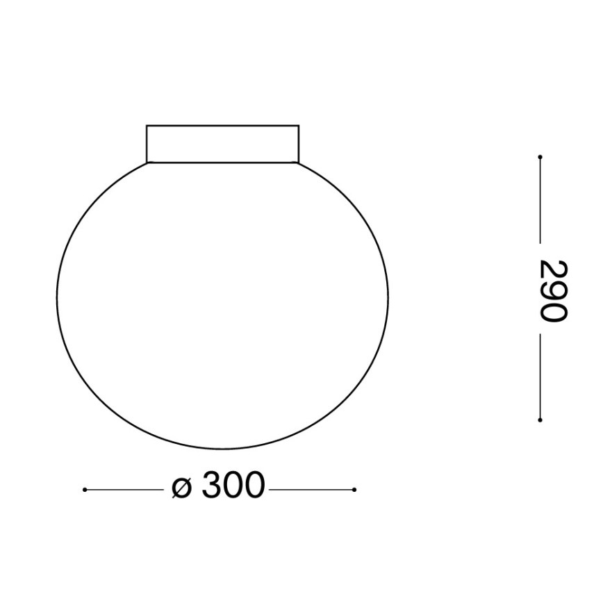 Ideal Lux - Sieninis šviestuvas MAPA 1xE27/42W/230V skersmuo 30 cm baltas