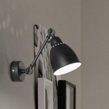 Ideal Lux - Sieninis šviestuvas NEWTON 1xE27/42W/230V juodas