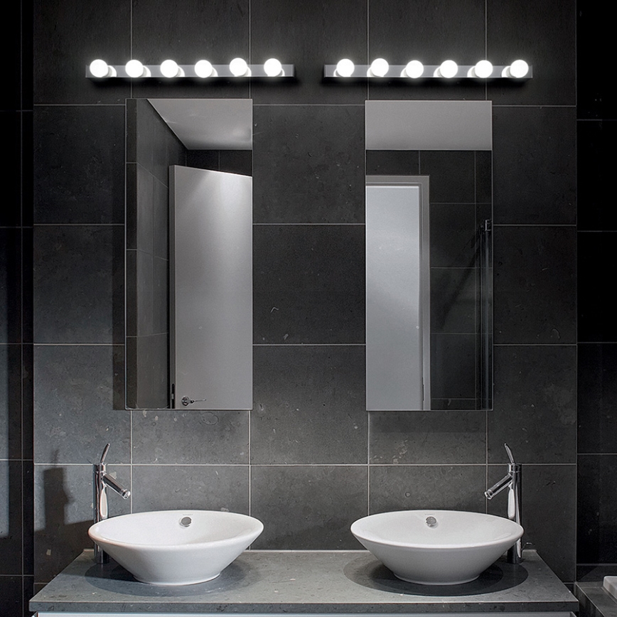 Ideal Lux - Sieninis šviestuvas PRIVE 6xE14/40W/230V blizgus chromas