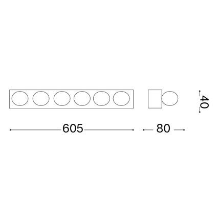 Ideal Lux - Sieninis šviestuvas PRIVE 6xE14/40W/230V blizgus chromas
