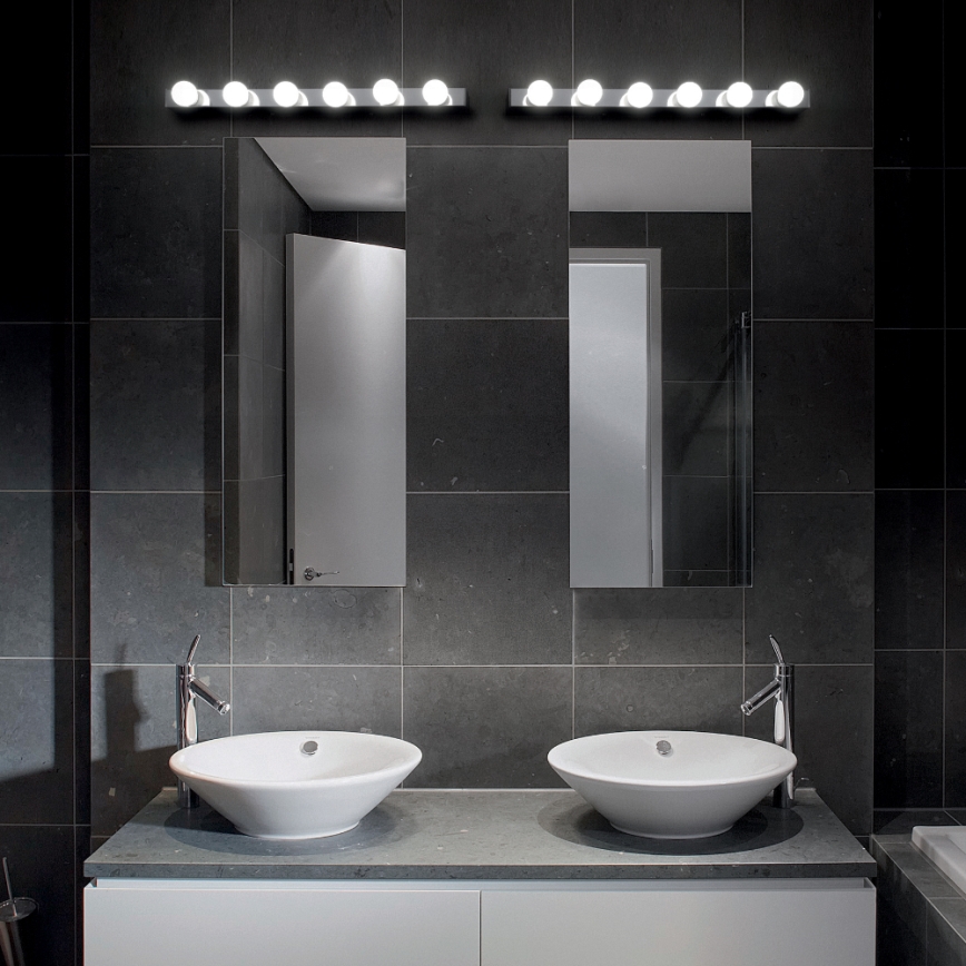 Ideal Lux - Sieninis šviestuvas PRIVE 8xE14/40W/230V blizgus chromas