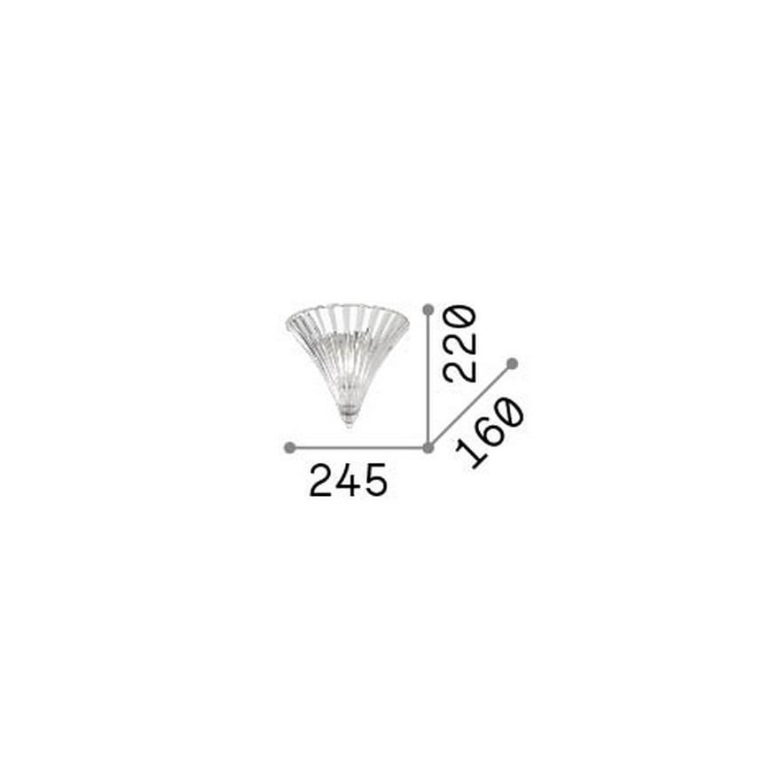 Ideal Lux - Sieninis šviestuvas SANTA 1xE14/40W/230V auksinis