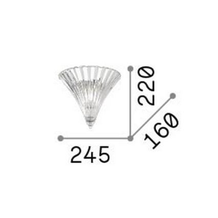 Ideal Lux - Sieninis šviestuvas SANTA 1xE14/40W/230V skaidrus