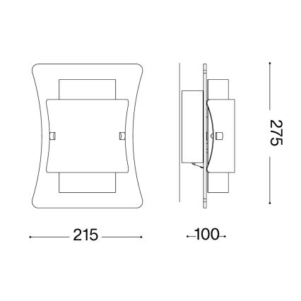 Ideal Lux - sieninis šviestuvas TRIPLO 1xE27/60W/230V, skaidrus
