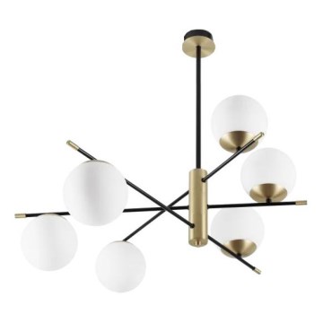 Ideal Lux - Sietynas ant stulpo GOURMET 6xE14/28W/230V diametras 100 cm auksas