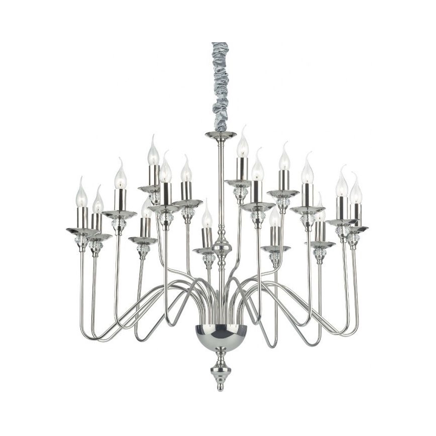 Ideal Lux - Sietynas, kabinamas ant grandinės ARTU 16xE14/40W/230V diametras 90 cm blizgus chromas