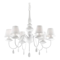 Ideal Lux - Sietynas, kabinamas ant grandinės BLANCHE 6xE14/40W/230V diametras 75 cm balta