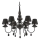 Ideal Lux - Sietynas, kabinamas ant grandinės BLANCHE 6xE14/4W/230V diametras 75 cm juoda
