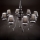 Ideal Lux - Sietynas, kabinamas ant grandinės BLANCHE 8xE14/40W/230V diametras 92 cm juoda