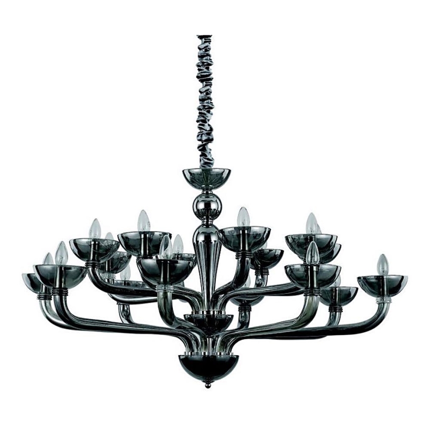 Ideal Lux - Sietynas, kabinamas ant grandinės CASANOVA 16xE14/40W/230V diametras 120 cm pilka