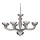 Ideal Lux - Sietynas, kabinamas ant grandinės CASANOVA 8xE14/40W/230V diametras 88 cm pilka