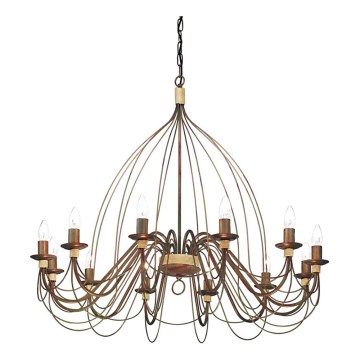 Ideal Lux - Sietynas, kabinamas ant grandinės CORTE 12xE14/40W/230V diametras 95 cm varis