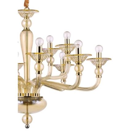 Ideal Lux - Sietynas, kabinamas ant grandinės DANIELI 12xE14/40W/230V diametras 94 cm žalvaris
