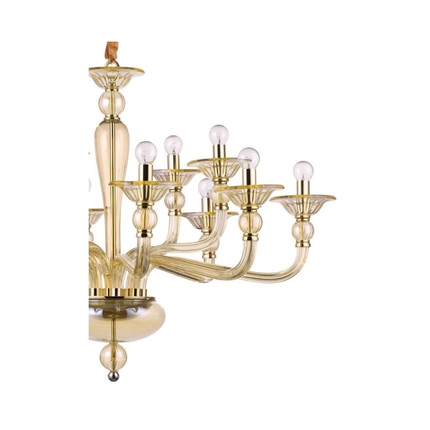 Ideal Lux - Sietynas, kabinamas ant grandinės DANIELI 12xE14/40W/230V diametras 94 cm žalvaris