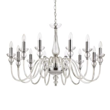 Ideal Lux - Sietynas, kabinamas ant grandinės DOGE 12xE14/40W/230V diametras 91 cm blizgus chromas