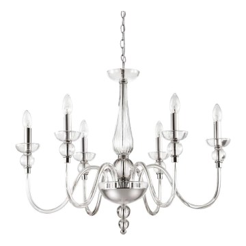 Ideal Lux - Sietynas, kabinamas ant grandinės DOGE 6xE14/40W/230V diametras 75 cm blizgus chromas