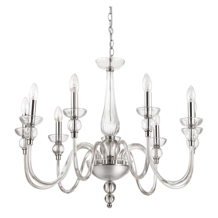 Ideal Lux - Sietynas, kabinamas ant grandinės DOGE 9xE14/40W/230V diametras 75 cm blizgus chromas