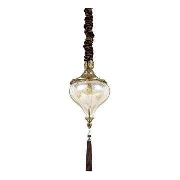 Ideal Lux - Sietynas, kabinamas ant grandinės HAREM 1xE27/42W/230V diametras 16,5 cm žalvaris