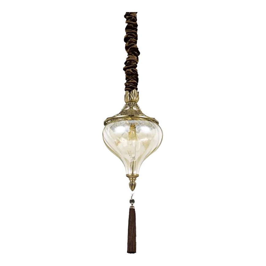 Ideal Lux - Sietynas, kabinamas ant grandinės HAREM 1xE27/42W/230V diametras 16,5 cm žalvaris