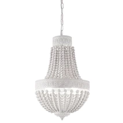 Ideal Lux - Sietynas, kabinamas ant grandinės MONET 5xE14/40W/230V diametras 40 cm kanapė/balta