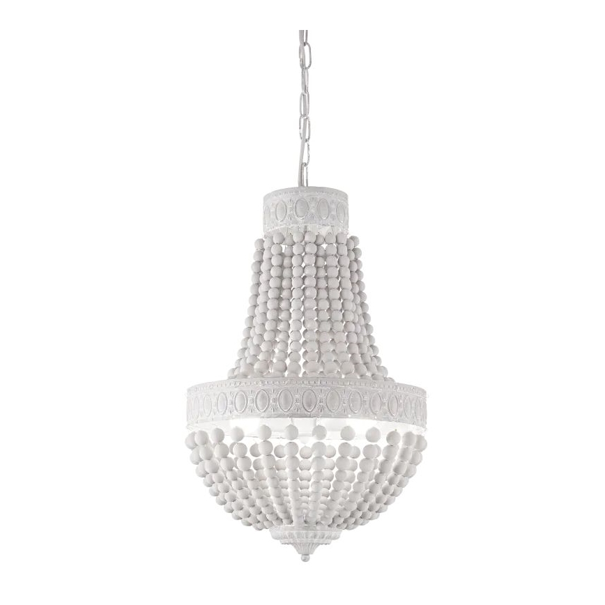 Ideal Lux - Sietynas, kabinamas ant grandinės MONET 5xE14/40W/230V diametras 40 cm kanapė/balta