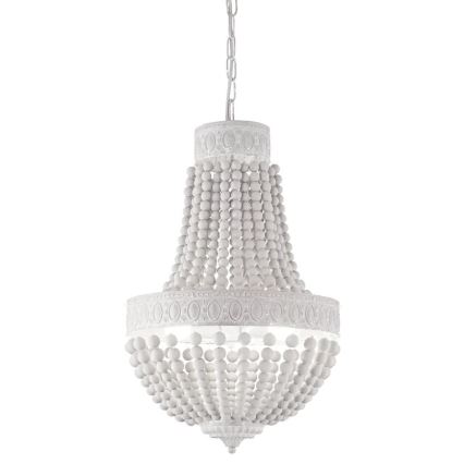 Ideal Lux - Sietynas, kabinamas ant grandinės MONET 6xE14/40W/230V diametras 50 cm kanapė/balta